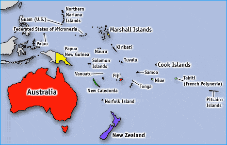 Countries in Oceania