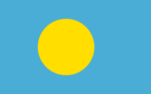 Palau Country Flag