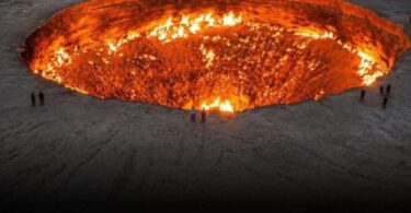 door to hell gas crater viral image